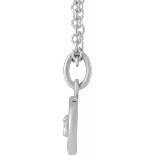 14K White Gold .03 CTW Natural Diamond Cancer Zodiac 16-18" Necklace