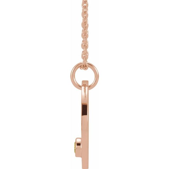 14K Rose Gold Natural Citrine Leo Zodiac 16-18" Necklace