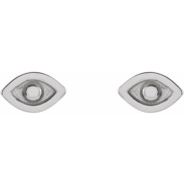 Sterling Silver Evil Eye Earrings