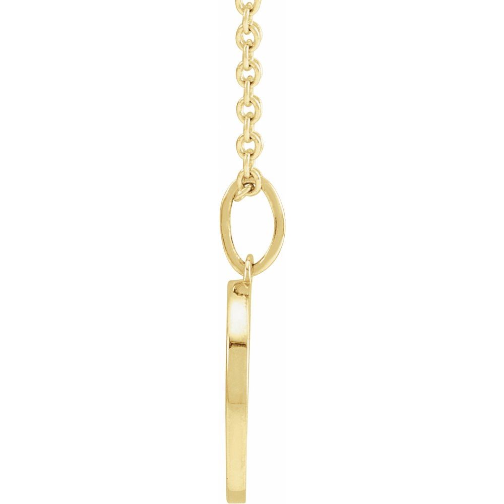 Sun Disc Necklace in 14K Solid Gold