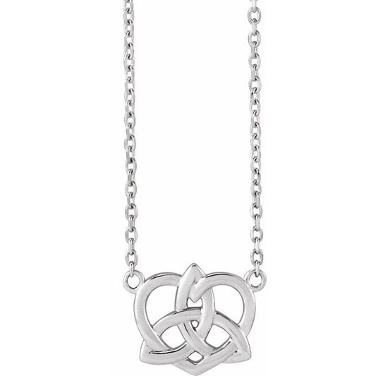 Sterling Silver Celtic-Inspired 16-18" Necklace 