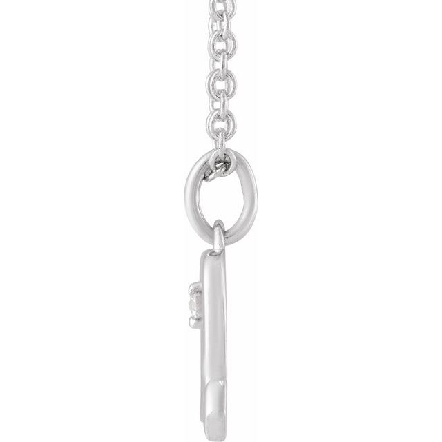 14K White Gold .015 CT Natural Diamond Scorpio Zodiac 16-18" Necklace