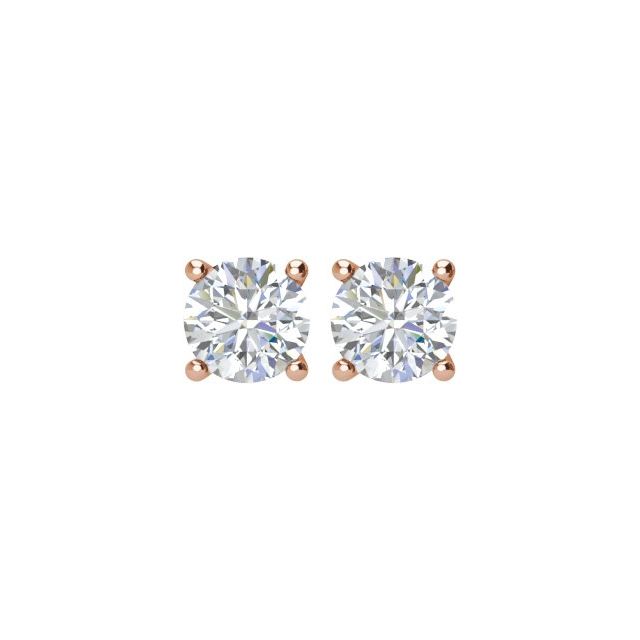 14K Rose Gold 1/2 CTW Natural Diamond Earrings