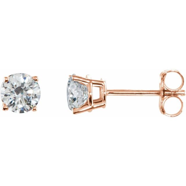 14K Rose Gold 1/2 CTW Natural Diamond Earrings
