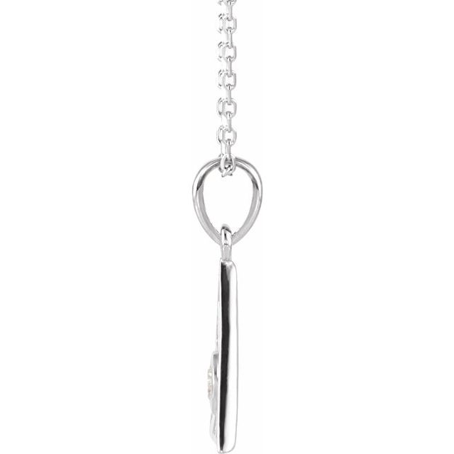 Sterling Silver 1/10 CTW Natural Diamond Eye of Providence 16-18" Necklace  