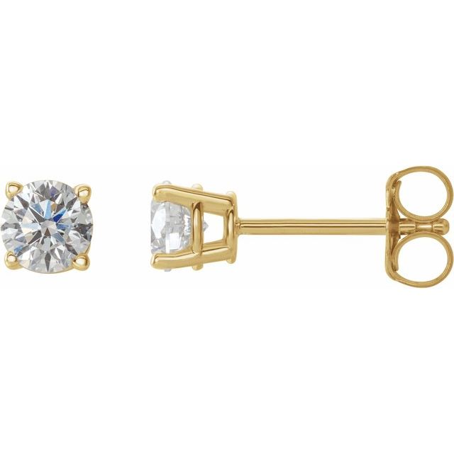 14K Yellow Gold 1/2 CTW Natural Diamond Earrings