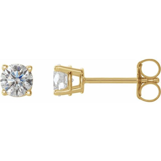 14K Yellow Gold 1/2 CTW Natural Diamond Earrings