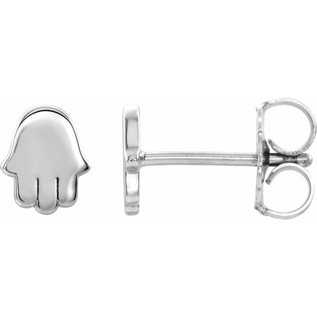 Sterling Silver Hamsa Earrings