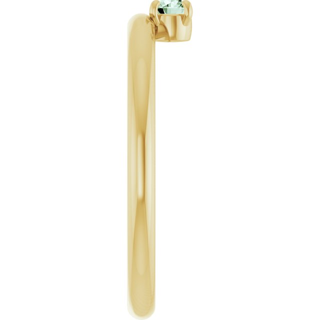 14K Yellow Gold Lab-Grown Alexandrite Stackable Ring