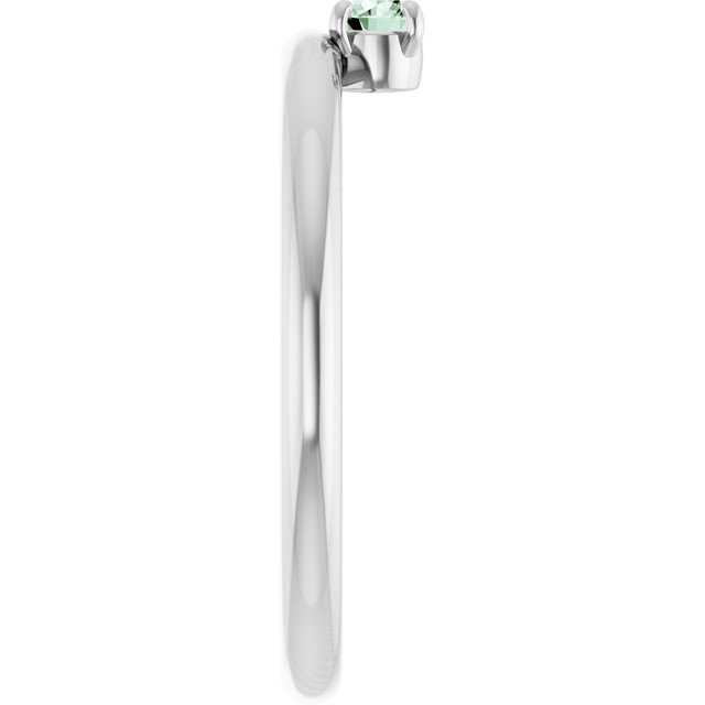 14K White Gold Lab-Grown Alexandrite Stackable Ring