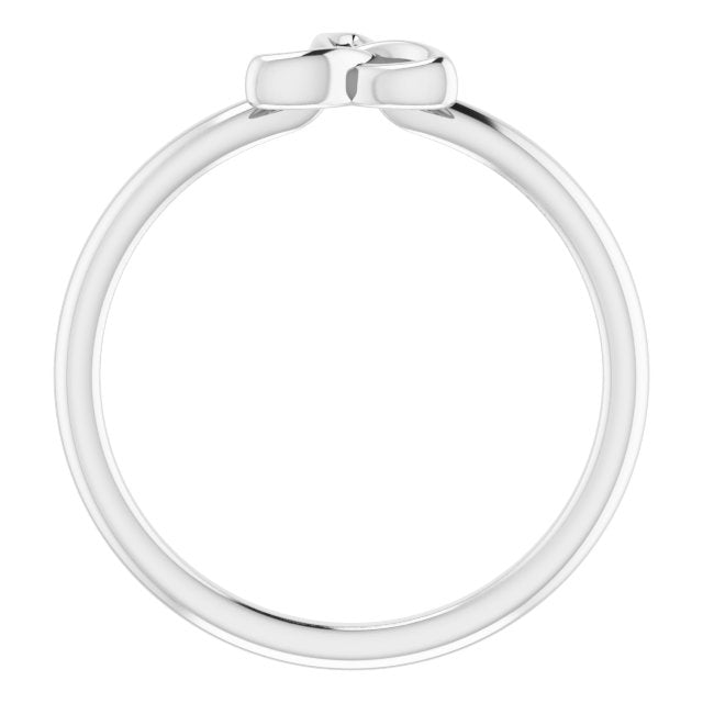 Sterling Silver Celtic-Inspired Trinity Stackable Ring  