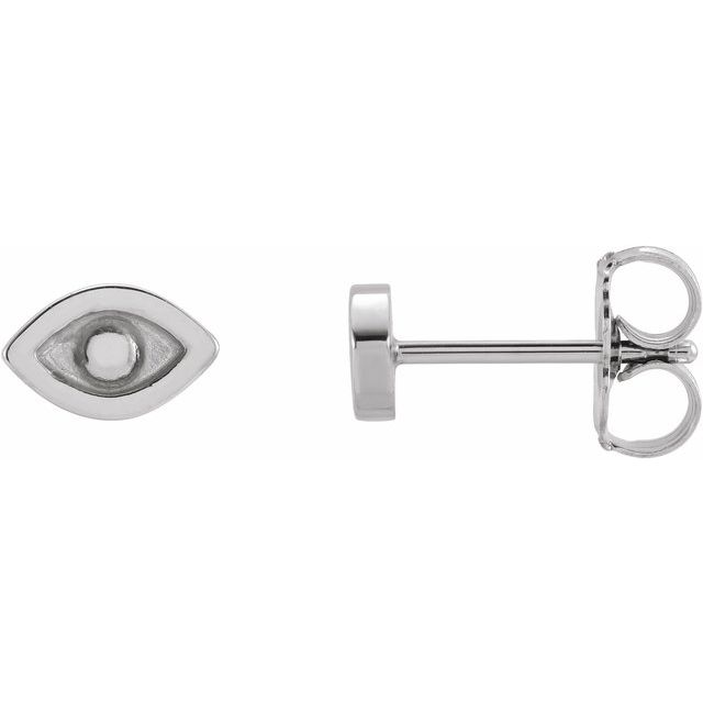 Sterling Silver Evil Eye Earrings