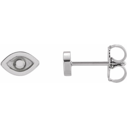 Sterling Silver Evil Eye Earrings