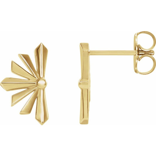 Star Earrings in 14K Solid Gold